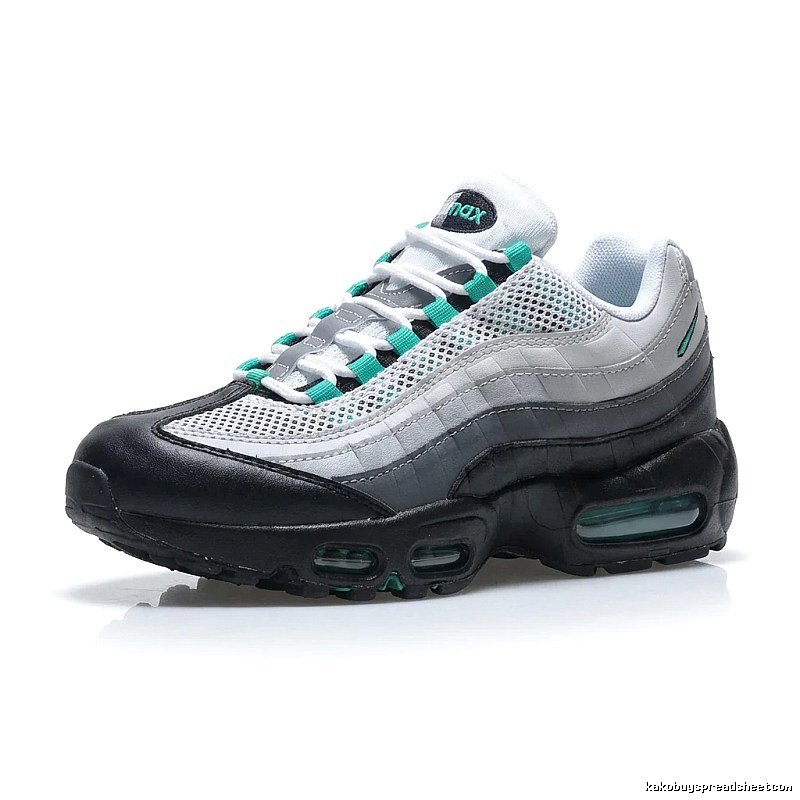 Nike retro black and green sports shoes