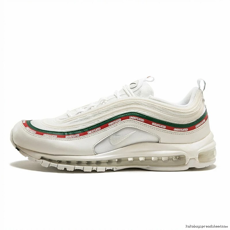 Nike retro-style red, white and green striped shoes