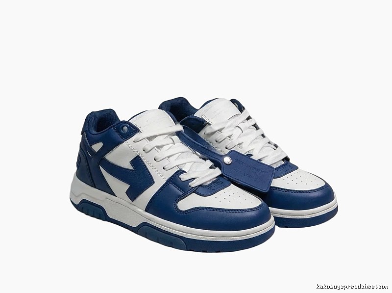 Off-White Blue and White Sporty Sneakers