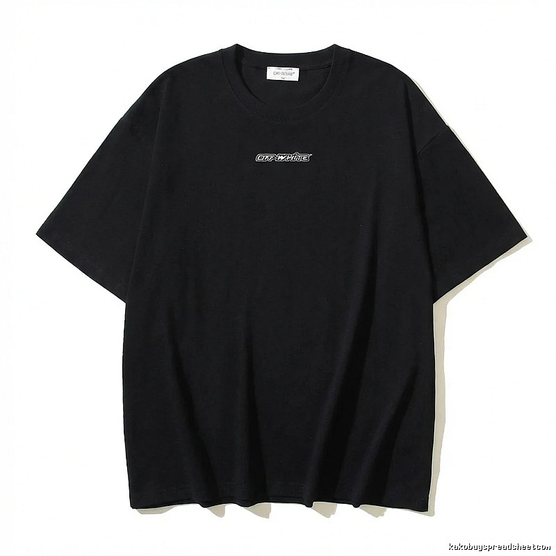Off-White minimalist style black T-shirt