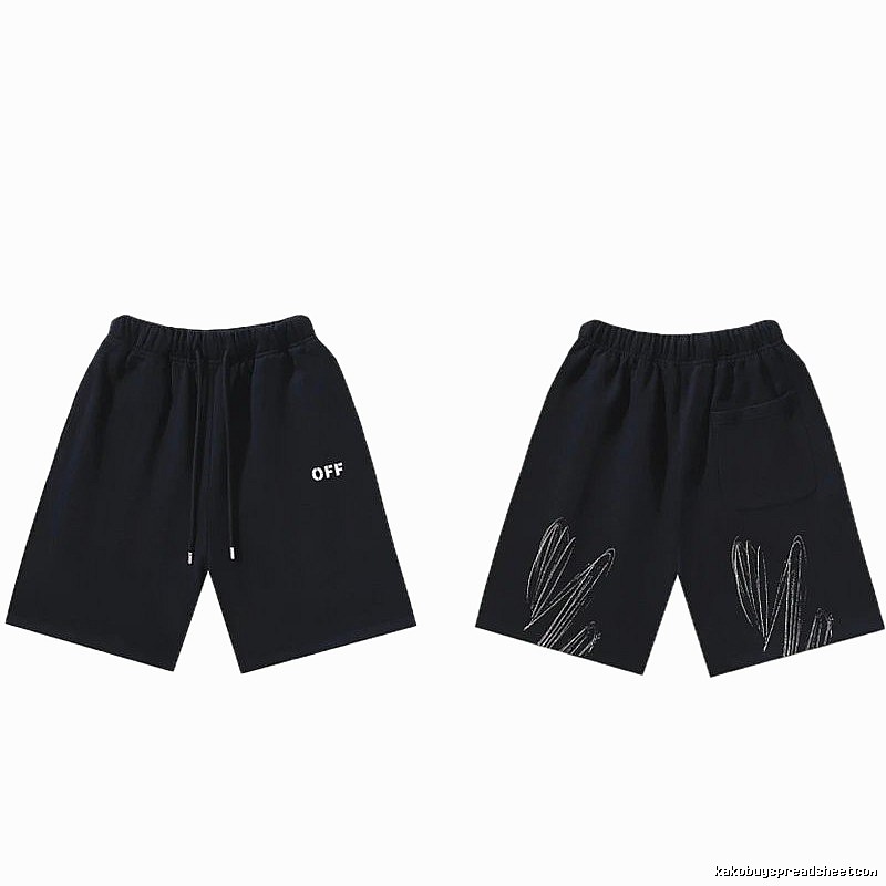Off-White Style 011 Trendy Black Shorts