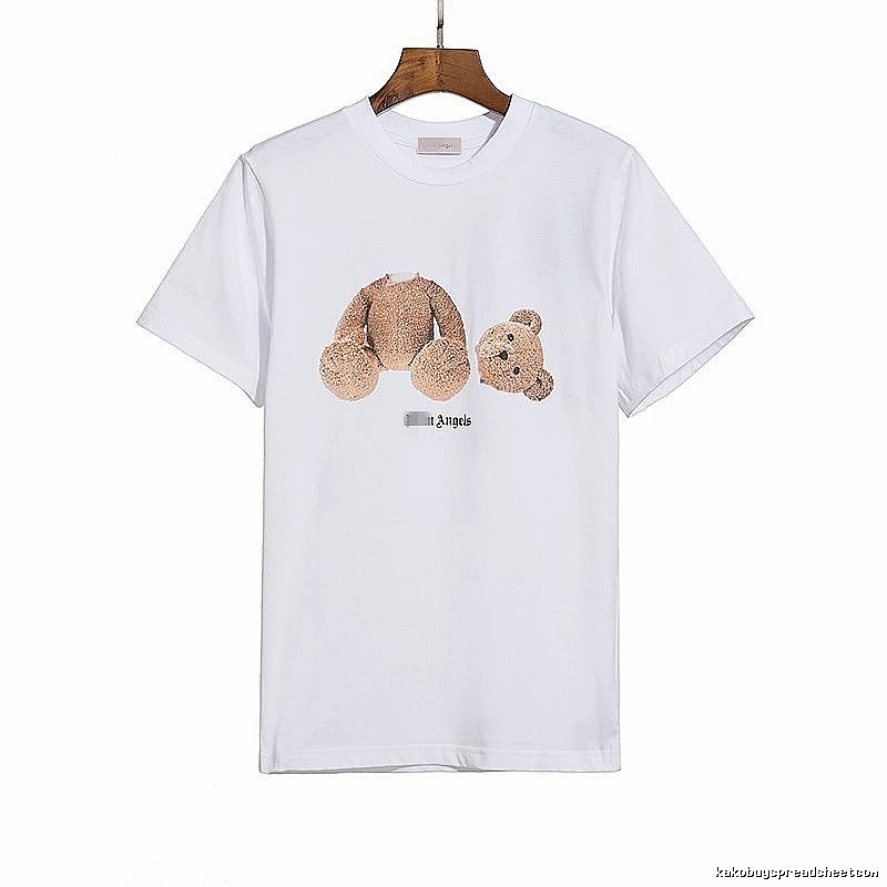 Palm Angels Gift Ready Bear graphic T-shirt White Colorful Bear with Fresh Pattern