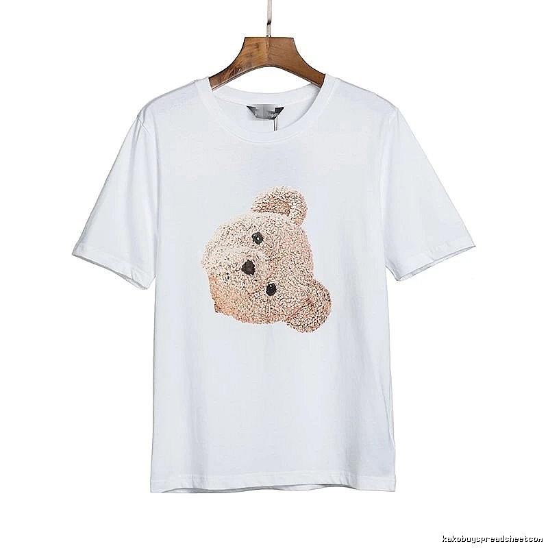 Palm Angels Resort Bear graphic T-shirt White Colorful Bear with Premium Look