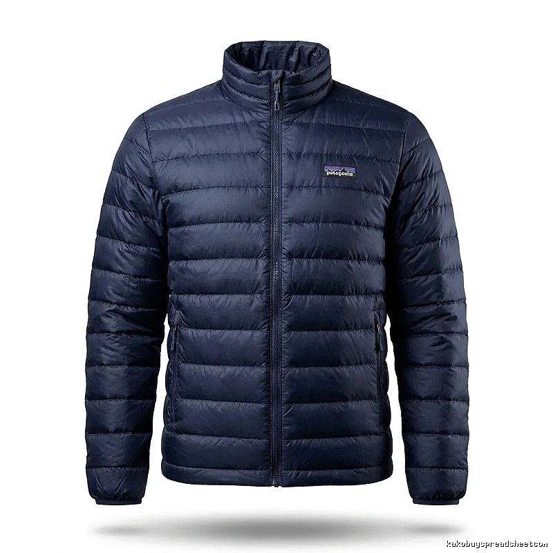 Patagonia's warm series dark blue cotton-padded jacket