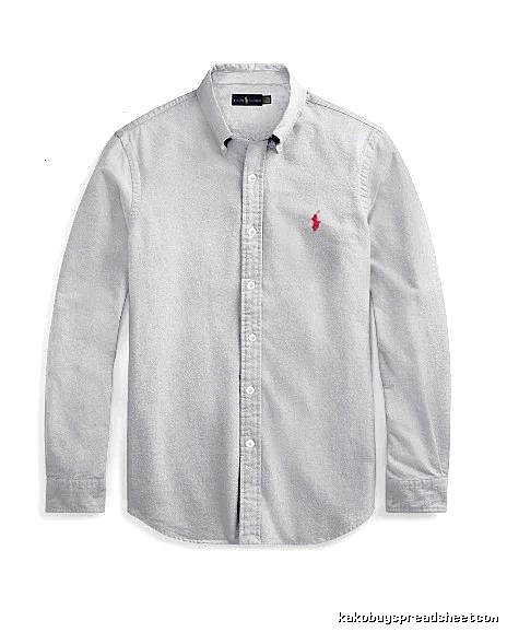 Ralph Lauren Gray Button-Down Shirt Streetwear Look