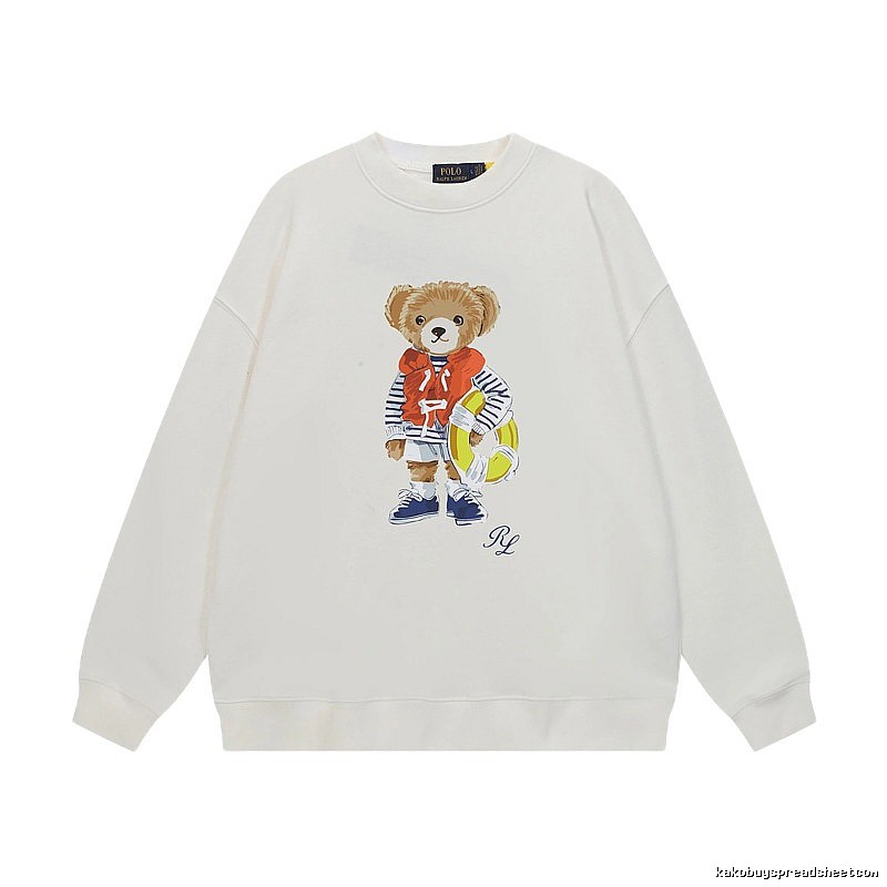 Ralph Lauren white sweatshirt with bear print