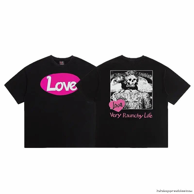SAINT Love Skull Street Style Black T-Shirt