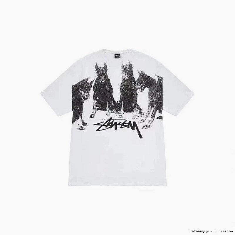 Stussy Casual Graphic T-shirt Black White Stussy for Streetwear Looks