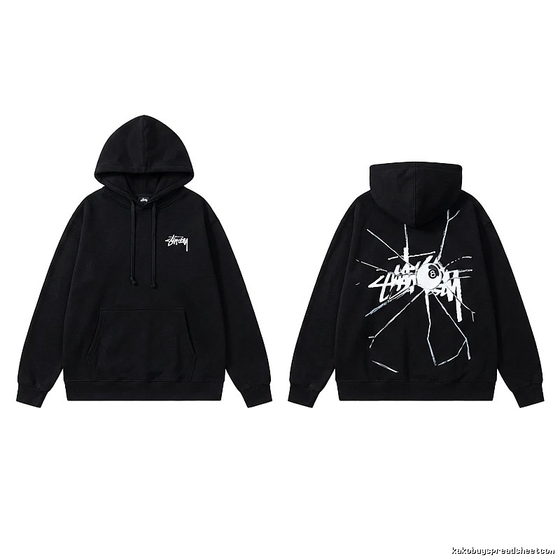 Stussy dark style black hoodie