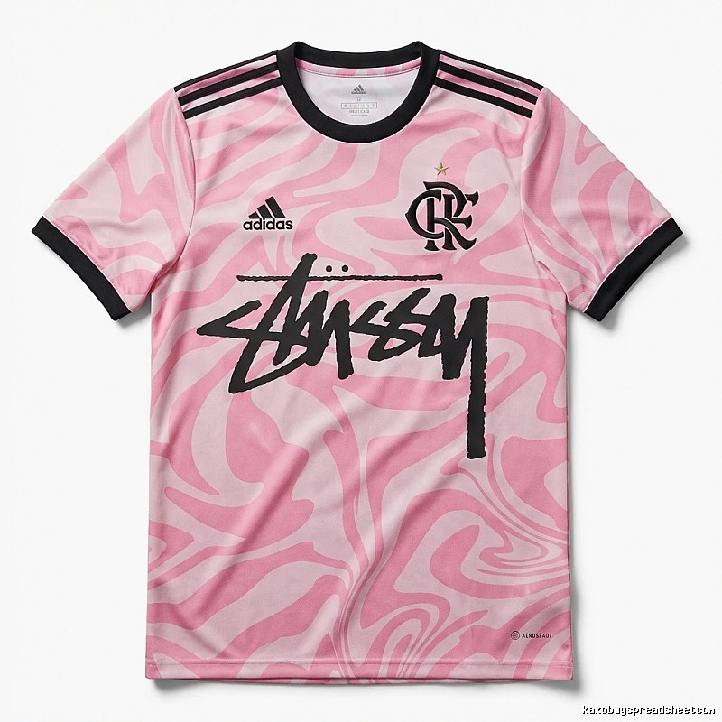 Stussy graffiti-style pink T-shirt