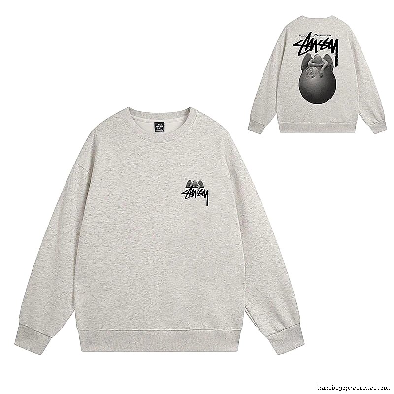 Stussy Oatmeal Style 538 Graphic SweatShirt Fan Wear