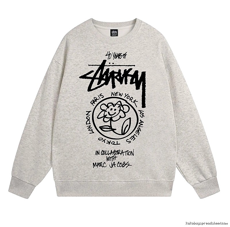 Stussy Oatmeal Style 539 Graphic SweatShirt Smart Casual