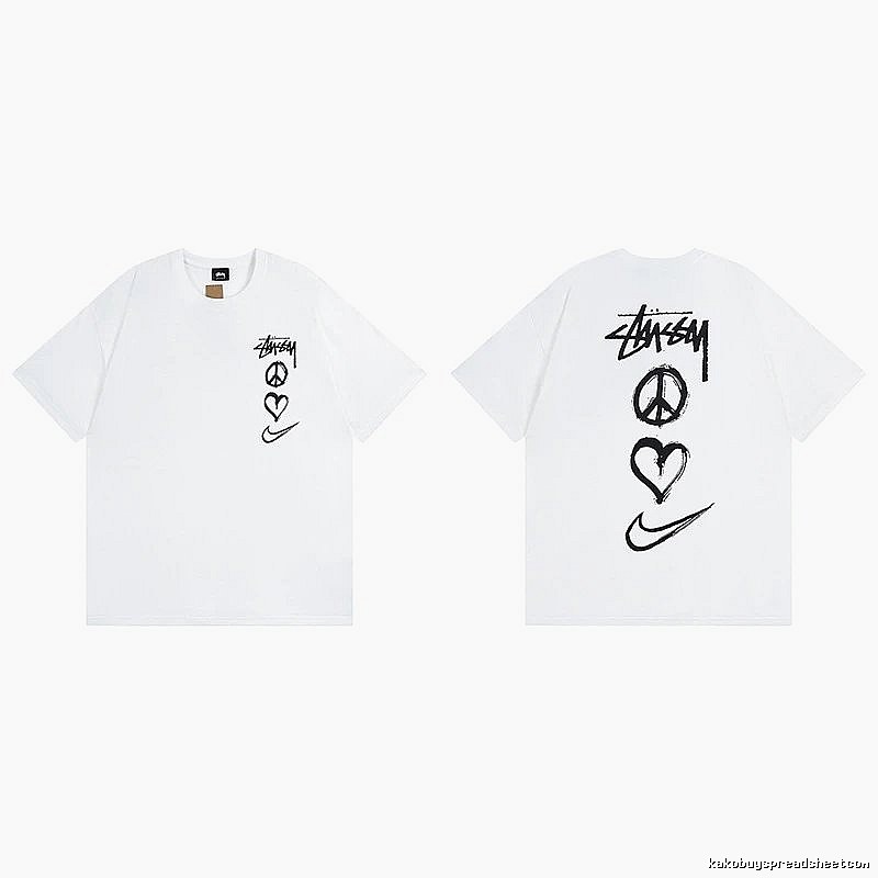 Stussy White Spider Graphic T-Shirt Logo Detail