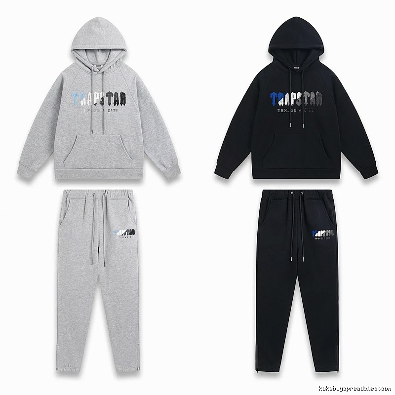 Trapstar Casual Style Grey-Black Suit