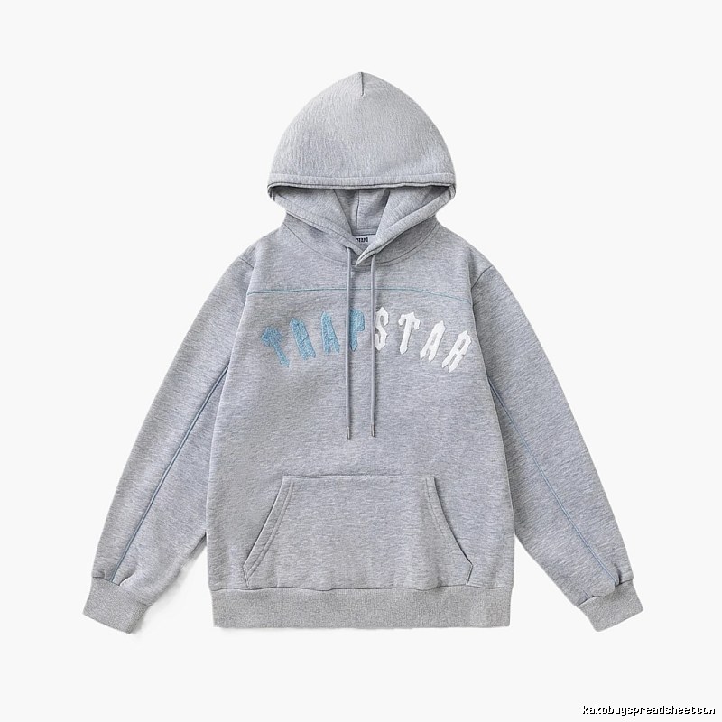 Trapstar Letter Trendy Cool Gray Sweatshirt