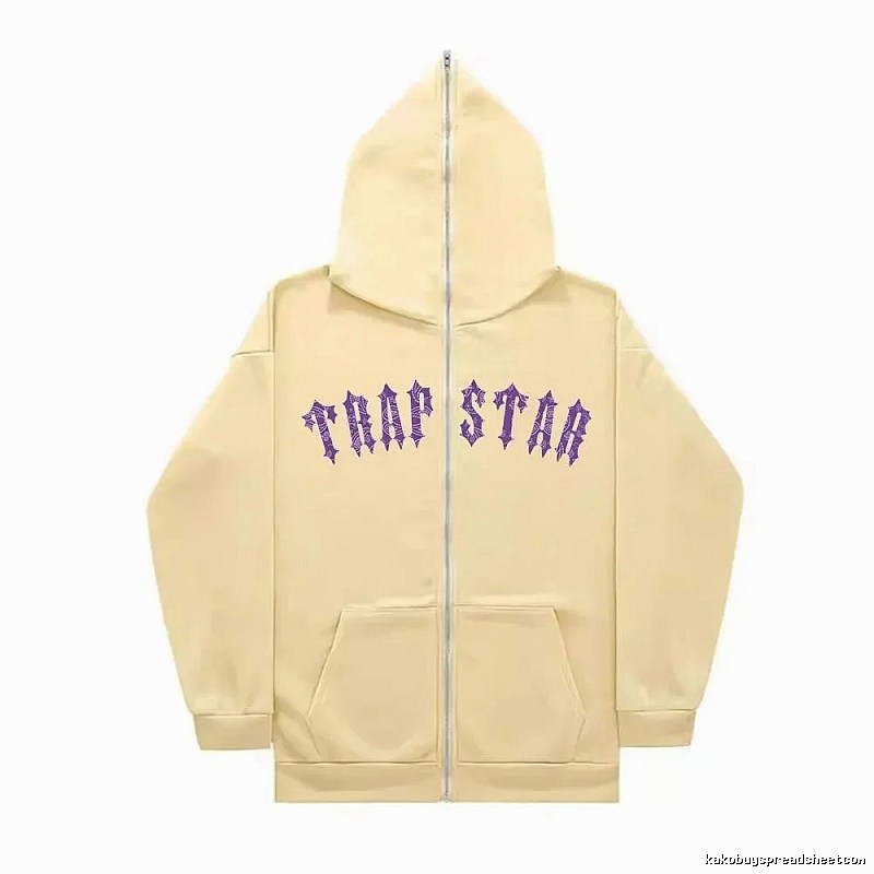 Trapstar Statement Graphic zip hoodie Black Zip Pink for Easy Pairing