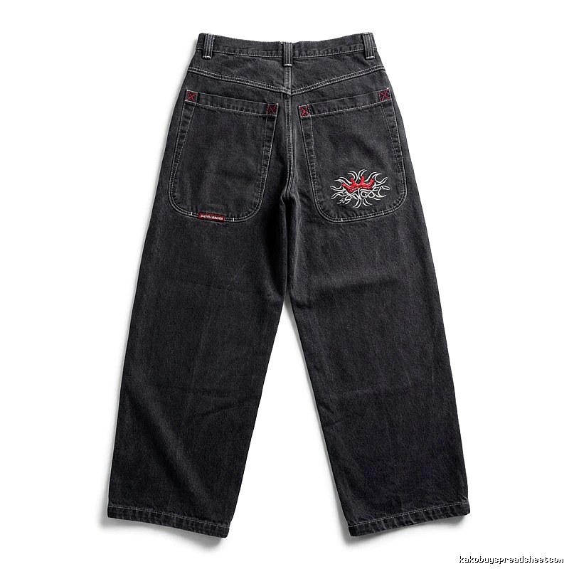 Y2K style retro black jeans