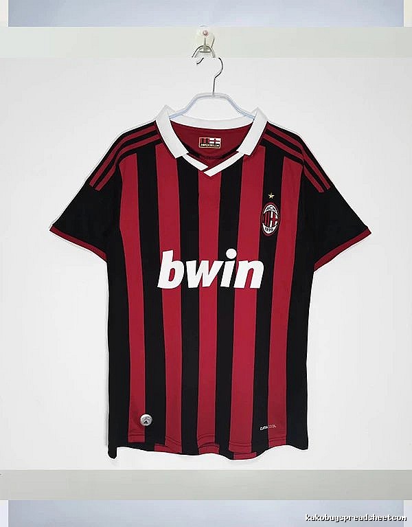 AC Milan Sport Retro soccer jersey Red Black Striped for Collection Drops