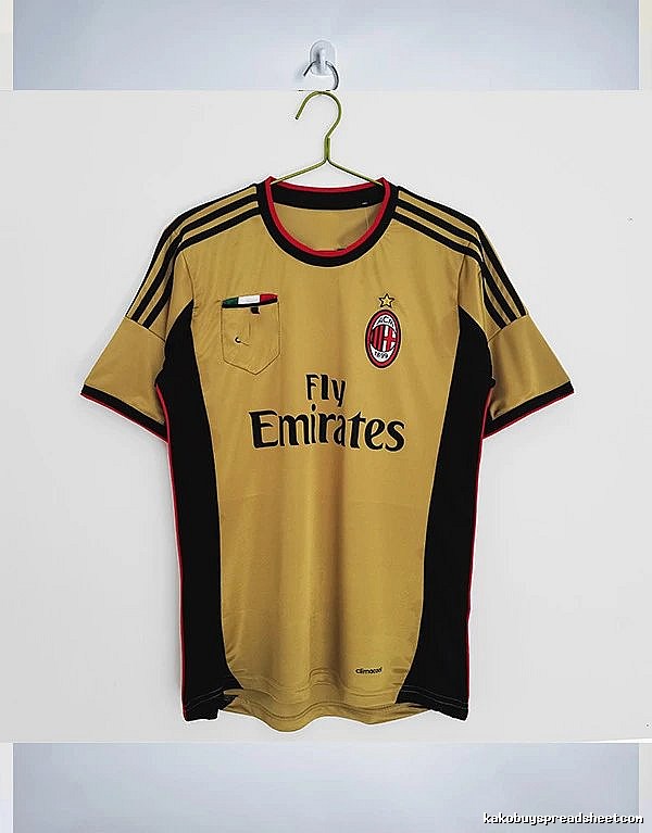 AC Milan Travel Retro soccer jersey Red Black Striped with Soft Visual Tone
