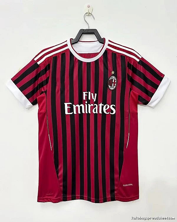 AC Milan Urban Retro soccer jersey Red Black Striped with Statement Pattern