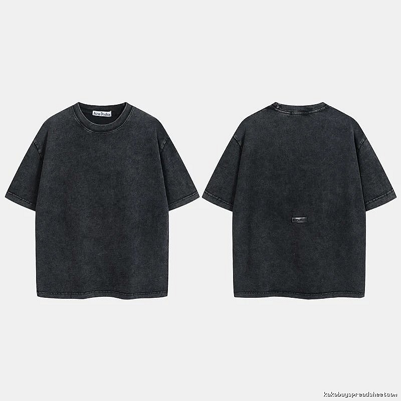 Acne Studios 2090-80 Black Style Ac908040 Stockholm Logo T-Shirt Modern Fit