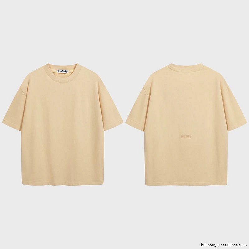 Acne Studios 2090-80 Yellow Style Ac908040 Stockholm Logo T-Shirt Match Day