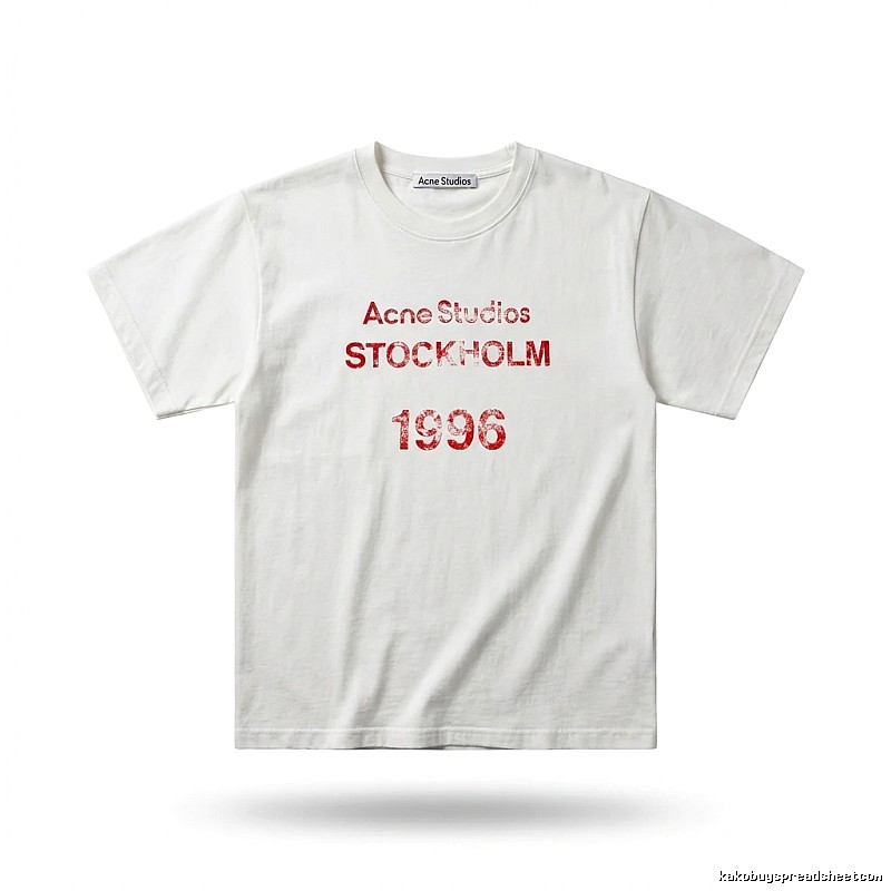 Acne Studios minimalist style white T-shirt