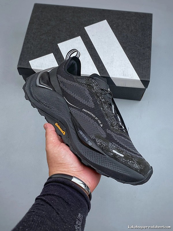 Adidas Black Trail Sneakers Featuring Treaded Trail Sole