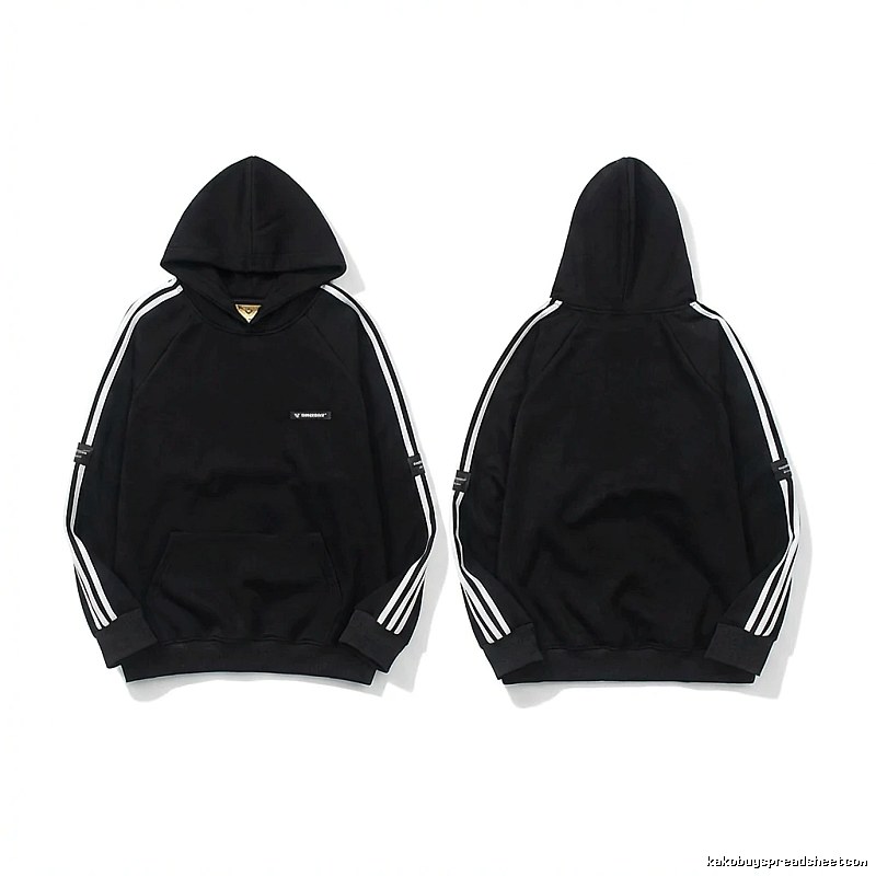 Adidas classic three - stripe black sweatshirt