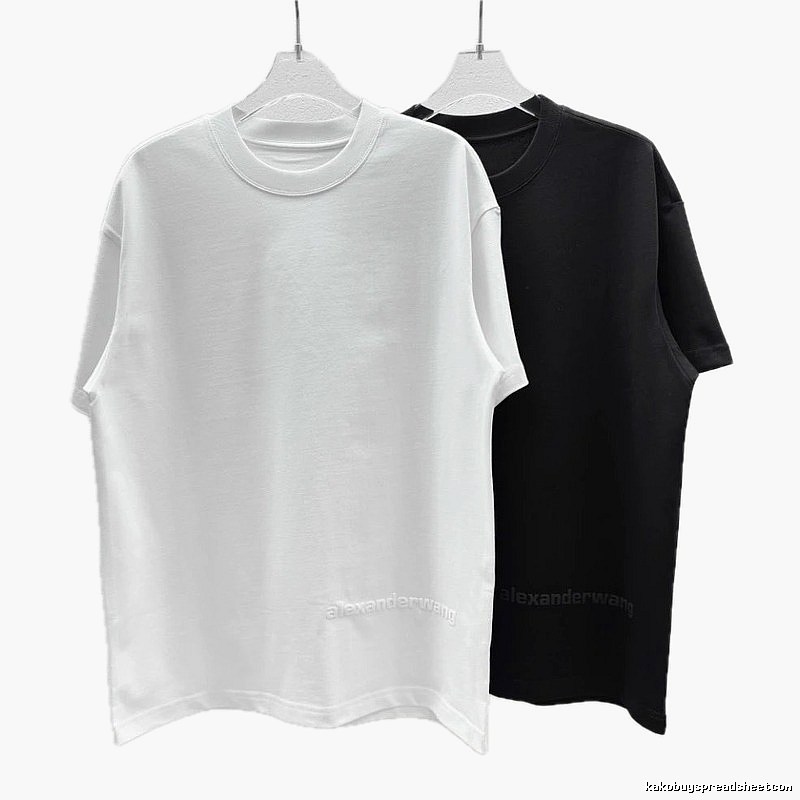 Alexander Wang Embossed Minimalist Solid Color T-shirt