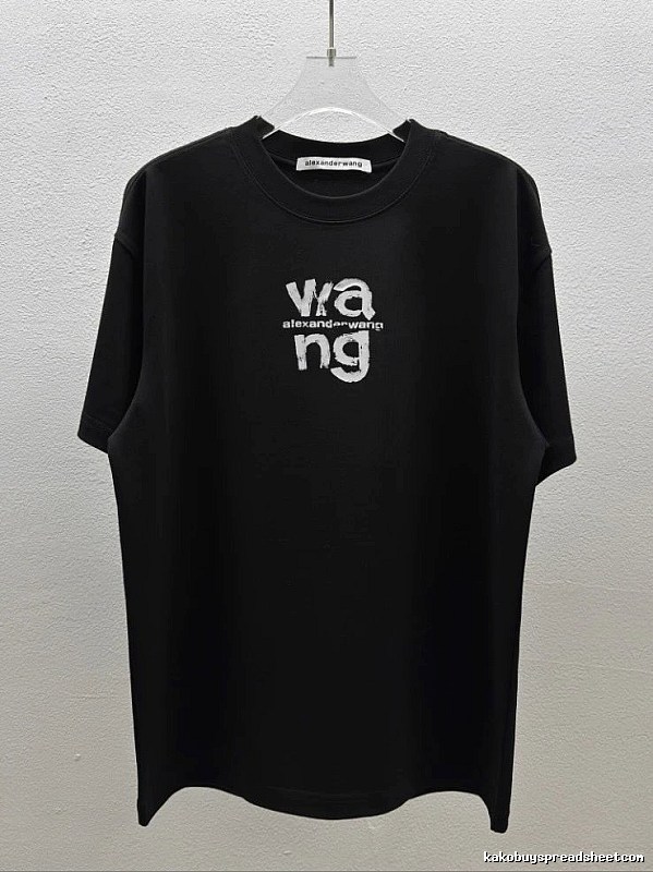 Alexander Wang Letter Print Cool Black T-Shirt