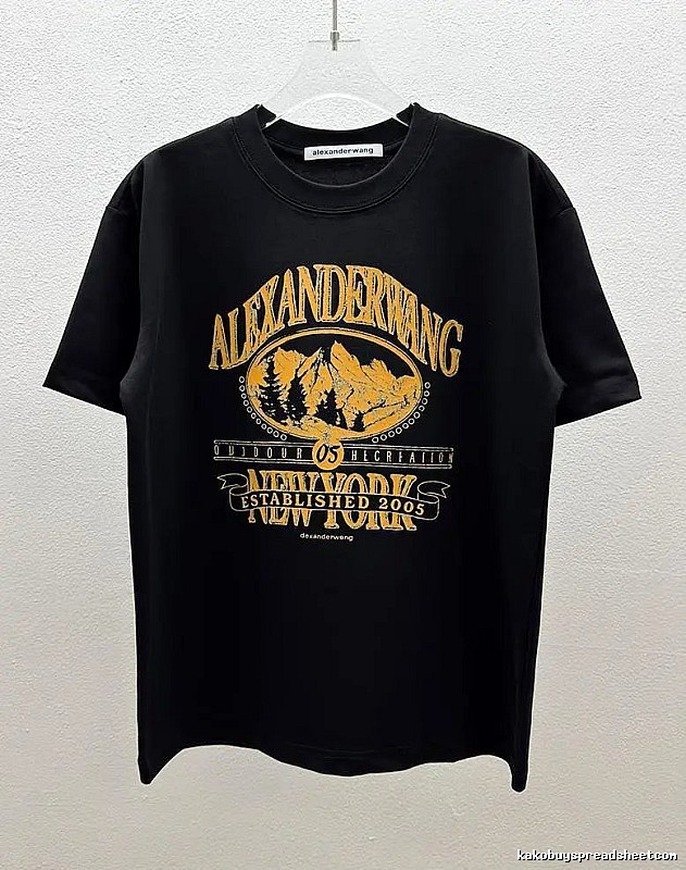 Alexander Wang Vintage Print Black Short-Sleeve T-Shirt