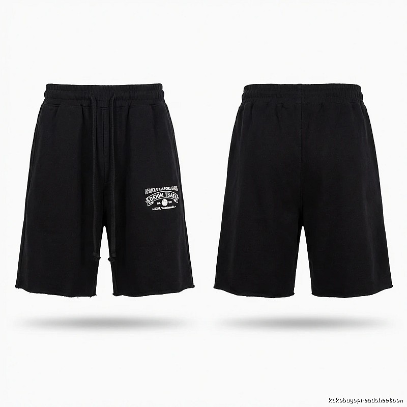 American casual black shorts of DENIM TEARS