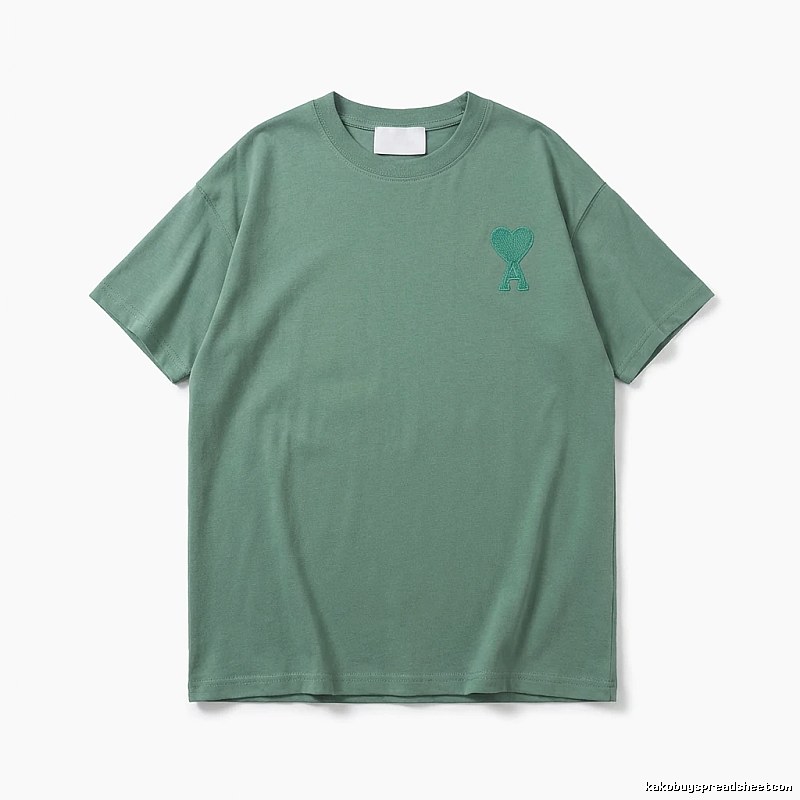 AMI Love Embroidery Minimalist Style T-shirt
