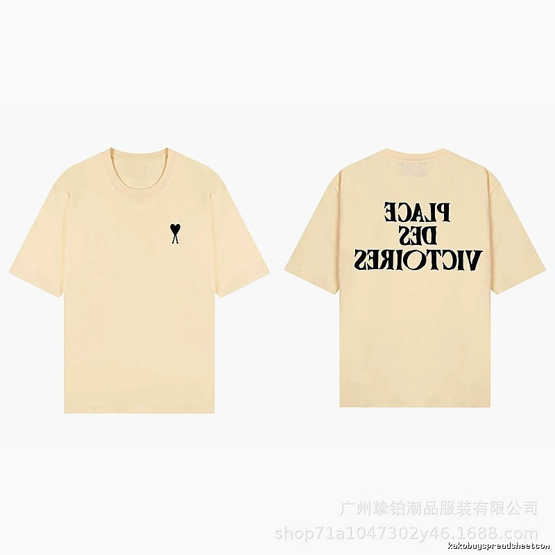 AMI Love Print Short-sleeve Shirt
