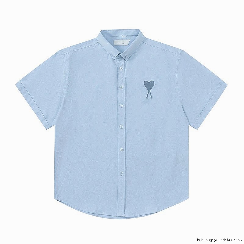 AMI Love Simple Style Blue Shirt