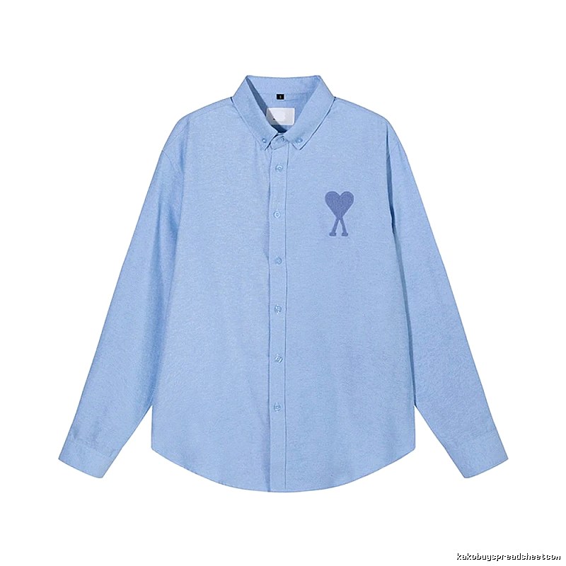 AMI Love Simple Style Blue Shirt