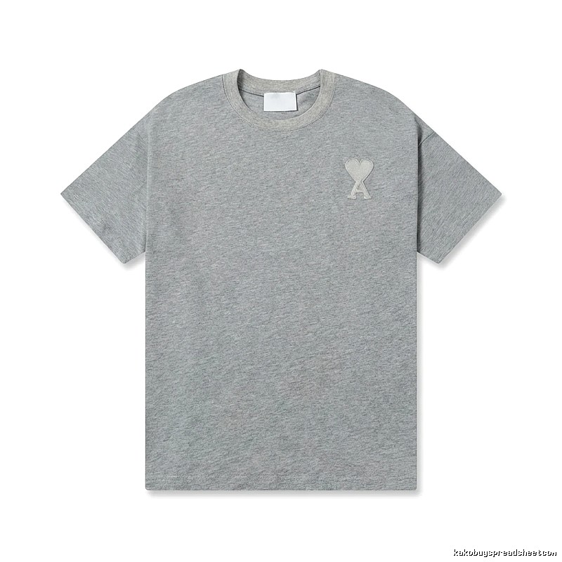 AMI Love Simple Style Gray T-shirt