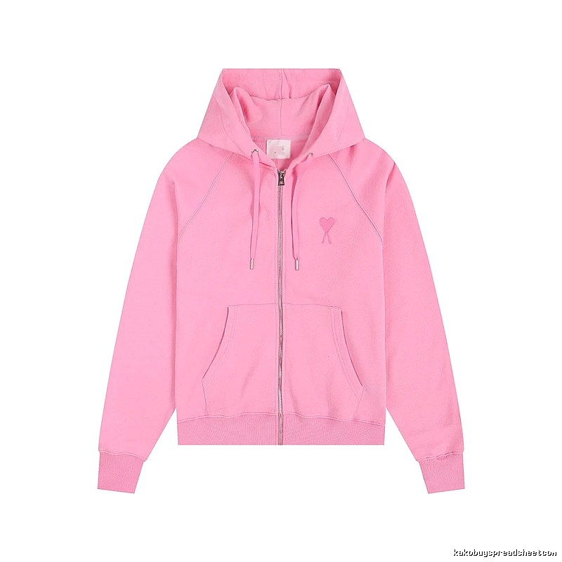 AMI Love Simple Style Pink Coat
