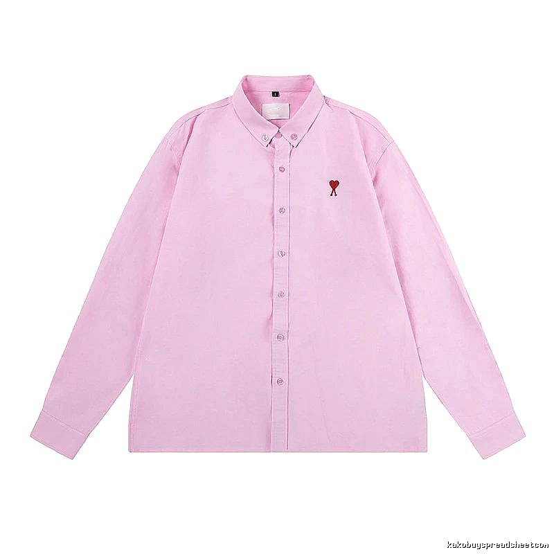 AMI Love Simple Style Pink Shirt