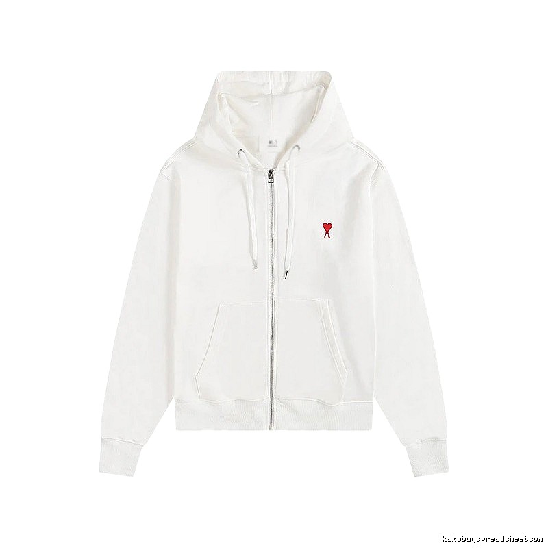 AMI Love Simple Style White Sweatshirt