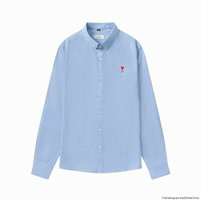 AMI minimalist style blue shirt