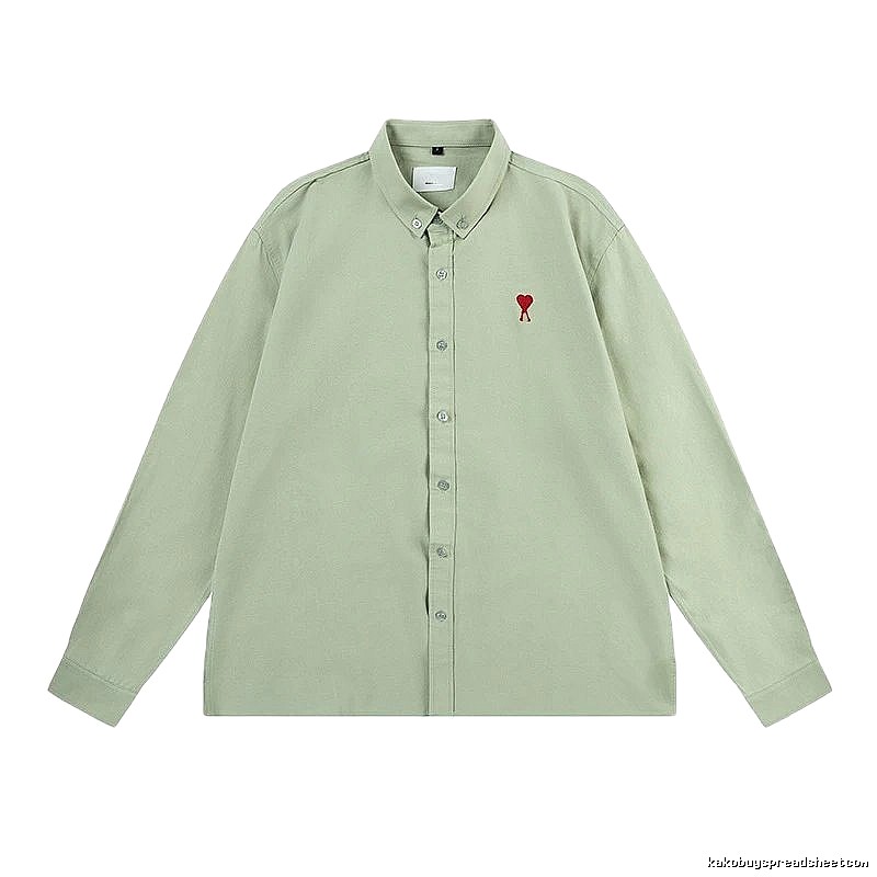 AMI minimalist style green shirt