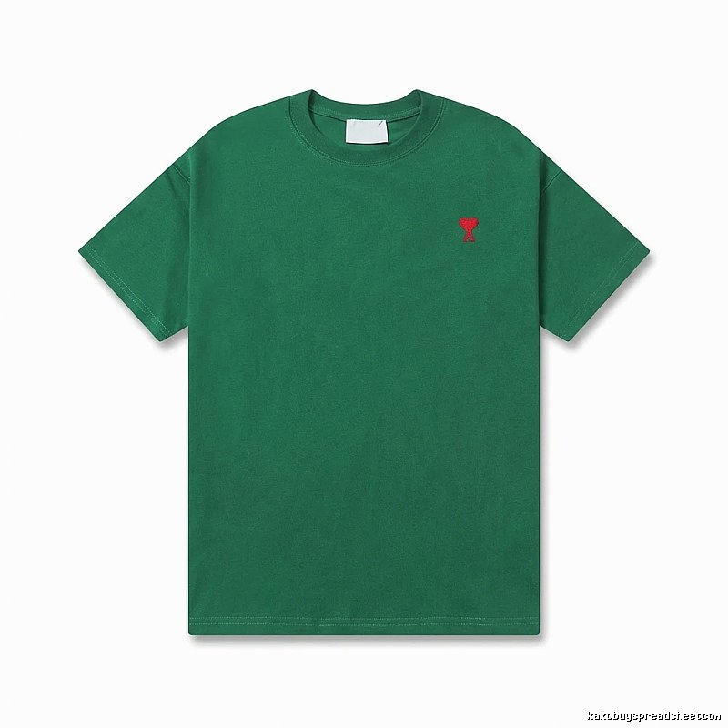 AMI minimalist style green T-shirt
