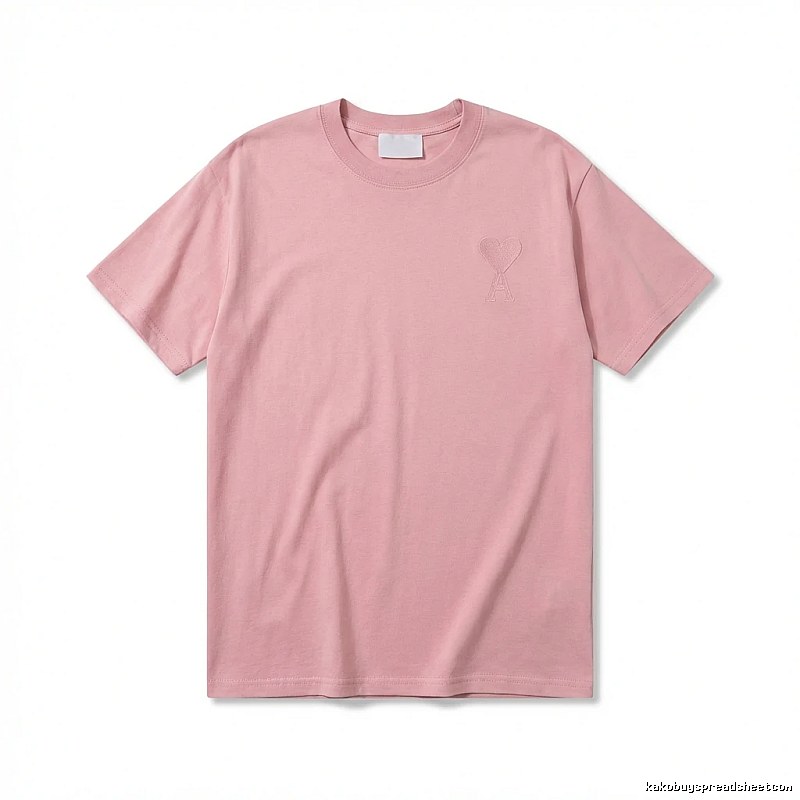 AMI simple and elegant pink T-shirt