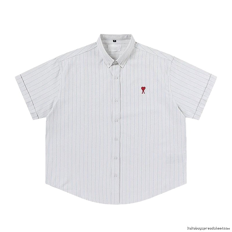 AMI Stripe Simple White Shirt