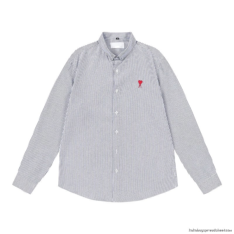 Ami striped minimalist style shirt