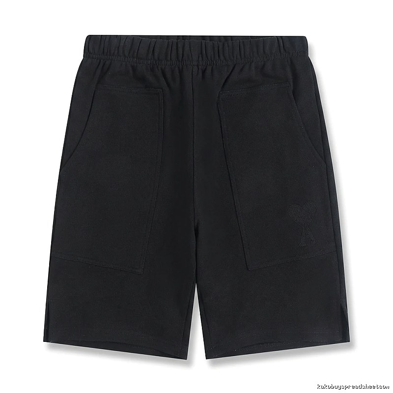AMI Workwear Style Black Shorts