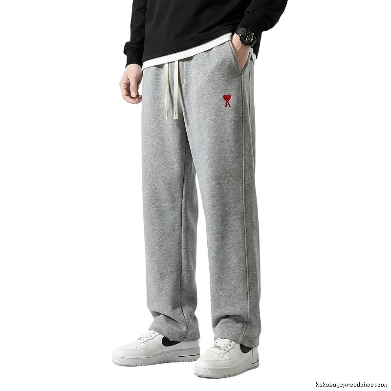 AMI&EASY Love Trendy Grey Sweatpants