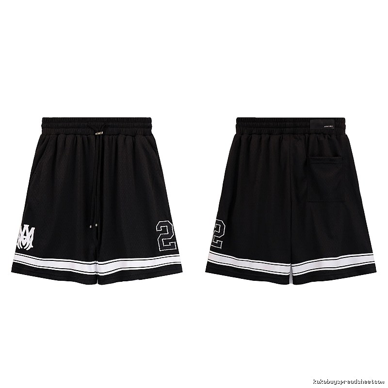 AMIRI American Basketball Style Black Athletic Shorts